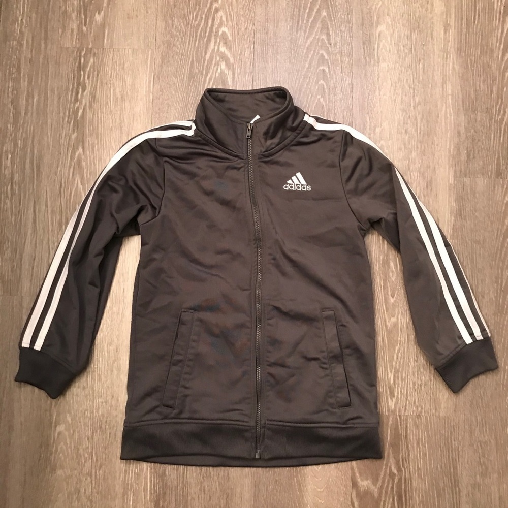 Adidas Full Zip Track Jacket Unisex Youth Size 7